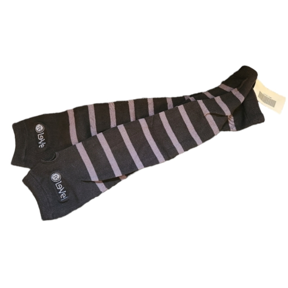 NWT Arm Warmers Black and grey stripe